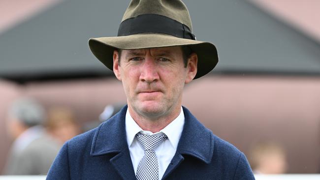 MELBOURNE, AUSTRALIA - NOVEMBER 30: Trainer Ciaron Maher is seen after New Energy won Race 7, the Lamaros Hotel Eclipse Stakes during Melbourne Racing at Caulfield Racecourse on November 30, 2024 in Melbourne, Australia. (Photo by Vince Caligiuri/Getty Images)