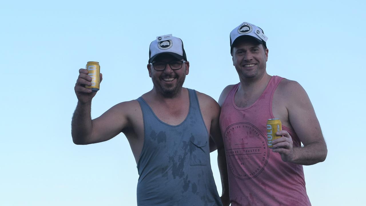 Daniel Myers and Steve Vines at Mackay Showgrounds. Shitbox Rally Autumn 2022. Picture: Max O‘Driscoll.