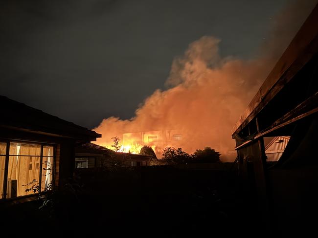 The blaze broke out about 2.40am on Sunday. Picture: Supplied