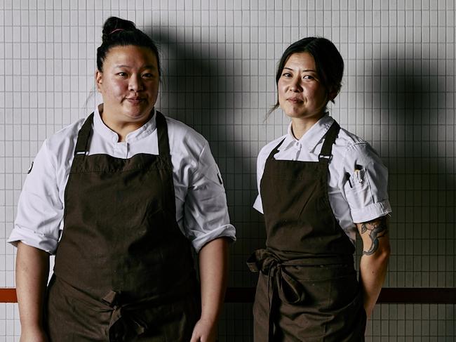 Moonhouse Balaclava head chef Shirley Summakwan and pastry chef Enza Soto. Picture: Parker Blain