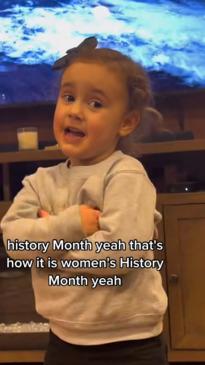 'Take a Rest, Boys': Three-Year-Old Studies Notable Women for Women's History Month 