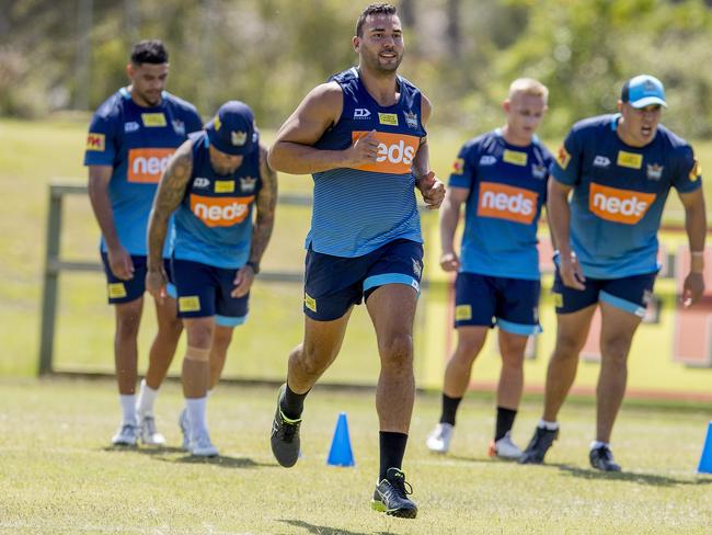 Ryan James at pre-season training with the Titans in November. Picture: Jerad Williams