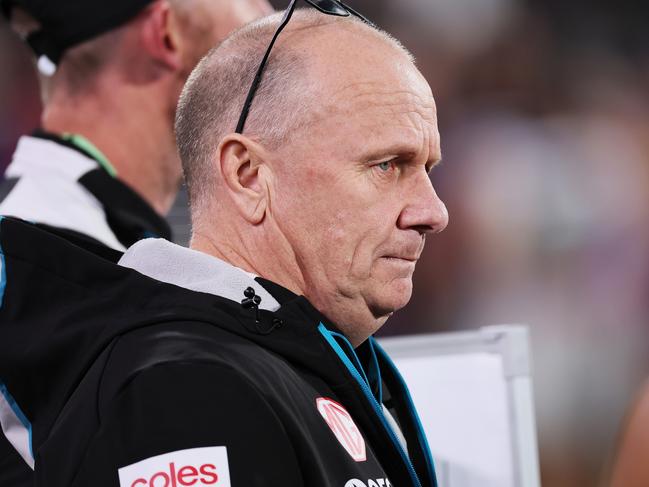 Ken Hinkley and the Power couldn’t get the big scalp they were after. Picture: Getty Images