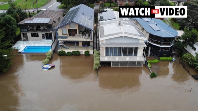 Nepean River flooding from the air