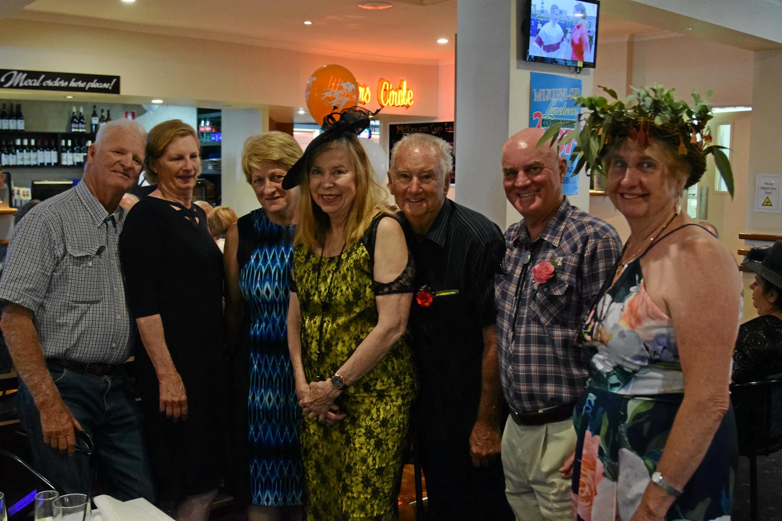 Linden and Cecily Charles, Brigid Delandre, Penny Hope, Norm Delandre, David and Pam Hocking. Picture: Michael Nolan