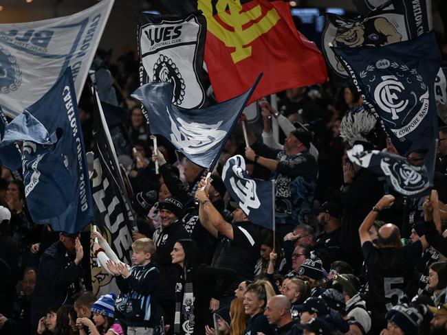 Blues fans have been showing up in huge numbers this season. Picture: Daniel Pockett/Getty Images