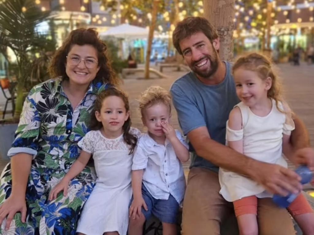 An Israeli-American family living in a kibbutz that under attack from Hamas on Saturday had texted their relatives just moments before being killed by terrorists.