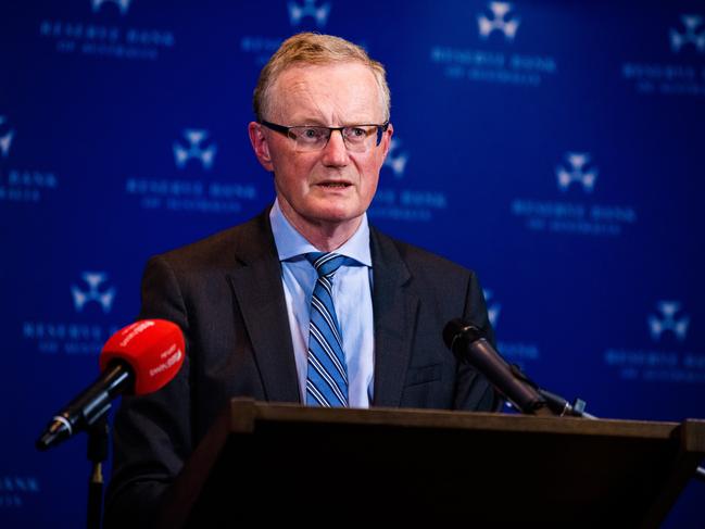 POOL. Australian Reserve Bank Governor Philip Lowe press conference after the BankÃs July board meeting. Photographed Tuesday 6th July 2021. Photograph by James Brickwood. AFR NEWS 210706