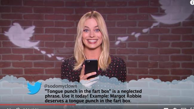 MARGOT Robbie reads mean tweets.