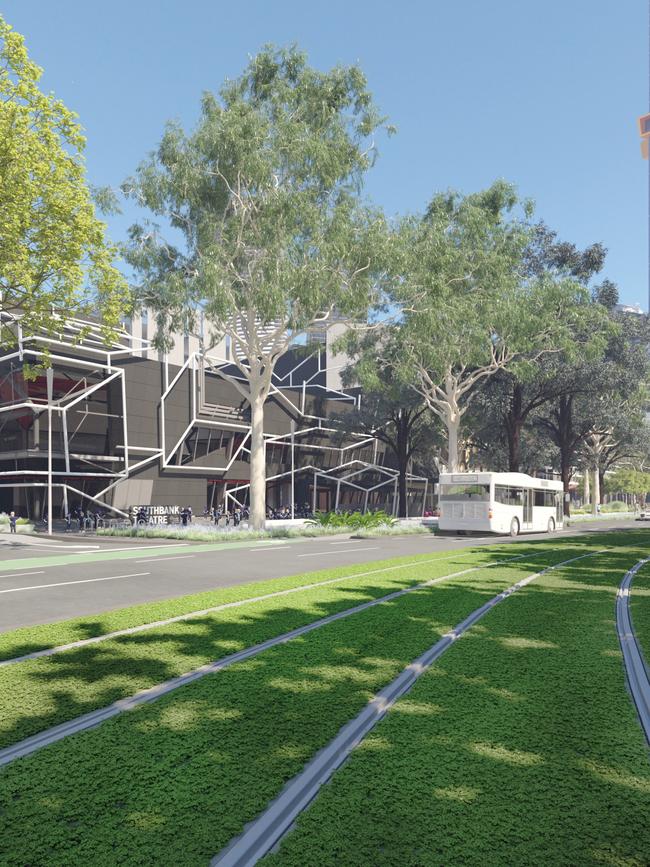 Artist’s impression of how the tram tracks should look.