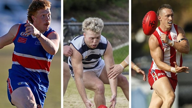 Matt Clark (left), Brayden Chapple and Dylan Gregson are among the MPFNL transfers.