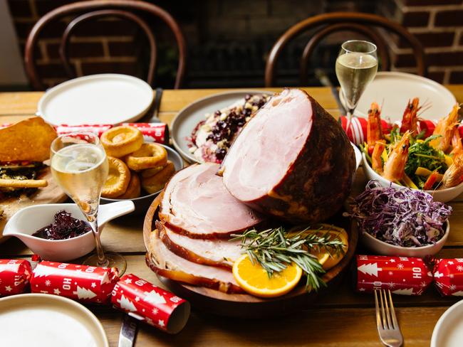 Christmas feast ham