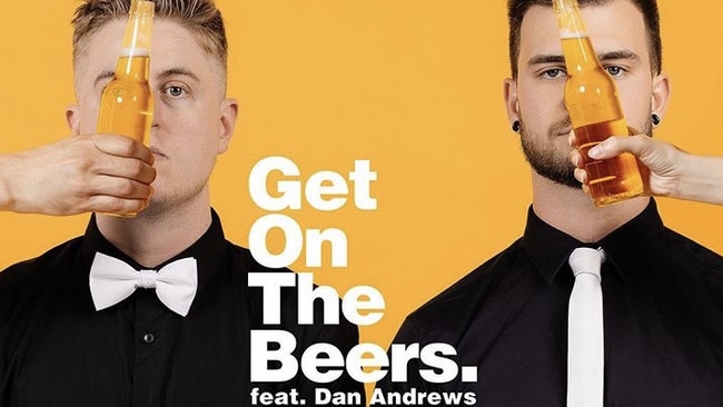 Brisbane dance duo Mashd N Kutcher’s Get on the Beers went viral. Picture: Supplied