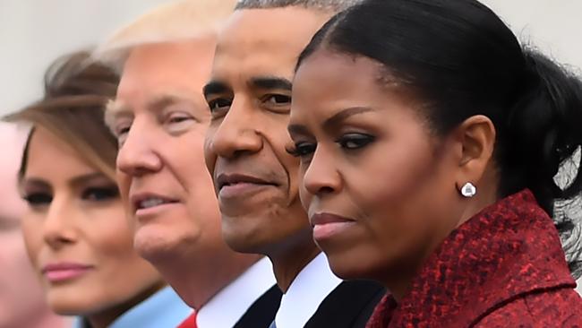 Melania doesn’t seem to be much of a fan of Michelle Obama. Picture: Jim Watson/AFP