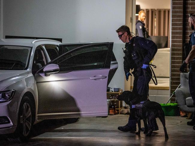 Police conduct raids to search for firearms and other prohibited weapons during Operation Alliance. Picture: Jake Nowakowski