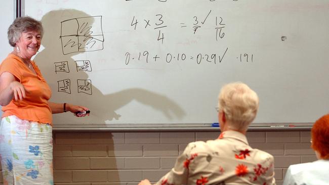 Rosemary Callingham story about primary student teachers maths skills. Pic Chris Pavlich