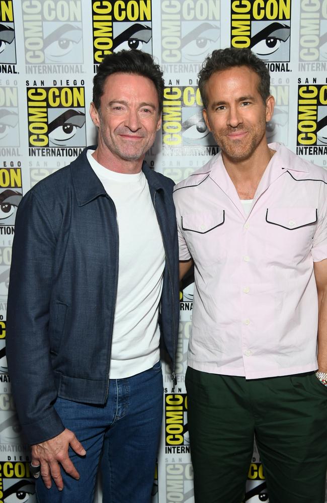 Hugh Jackman and Ryan Reynolds in California. Picture: Getty Images