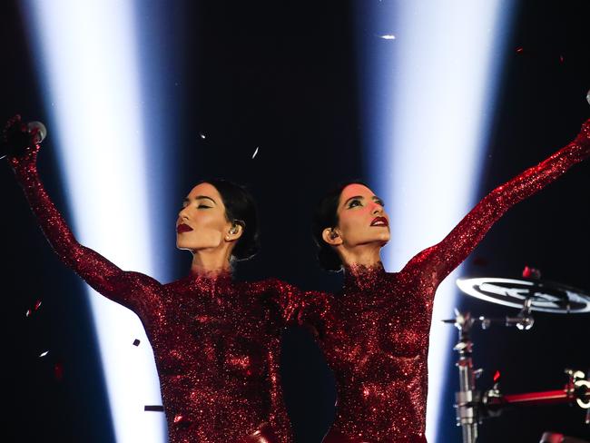 The Veronicas perform at the ARIA Awards. Picture: Dylan Robinson