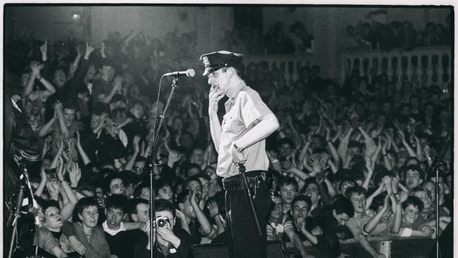 Shane MacGowan of The Pogues performing in 1987.