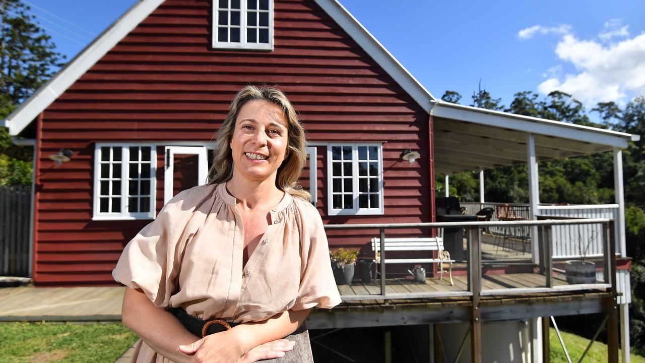 The Little Red Barn at Doonan has quickly become one of the country's most wishlisted unique stays. Pictured, Melanie Fairbairn director of Team bnb. Picture: Patrick Woods.