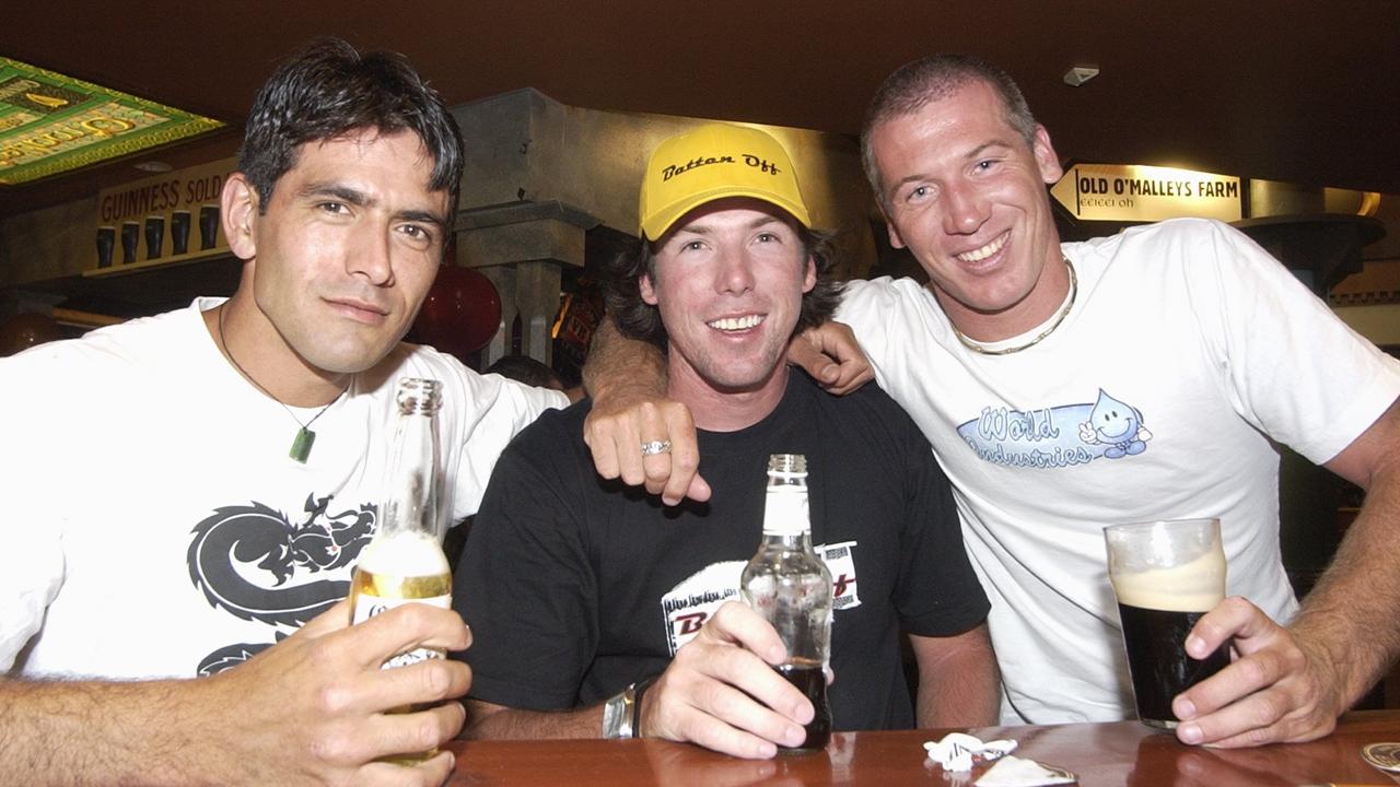 Rohan Kena, Ashley and Jeremy Regan at the Mooloolaba new years eve celebrations at O'malleys in 2003. Photo Barry Leddicoat