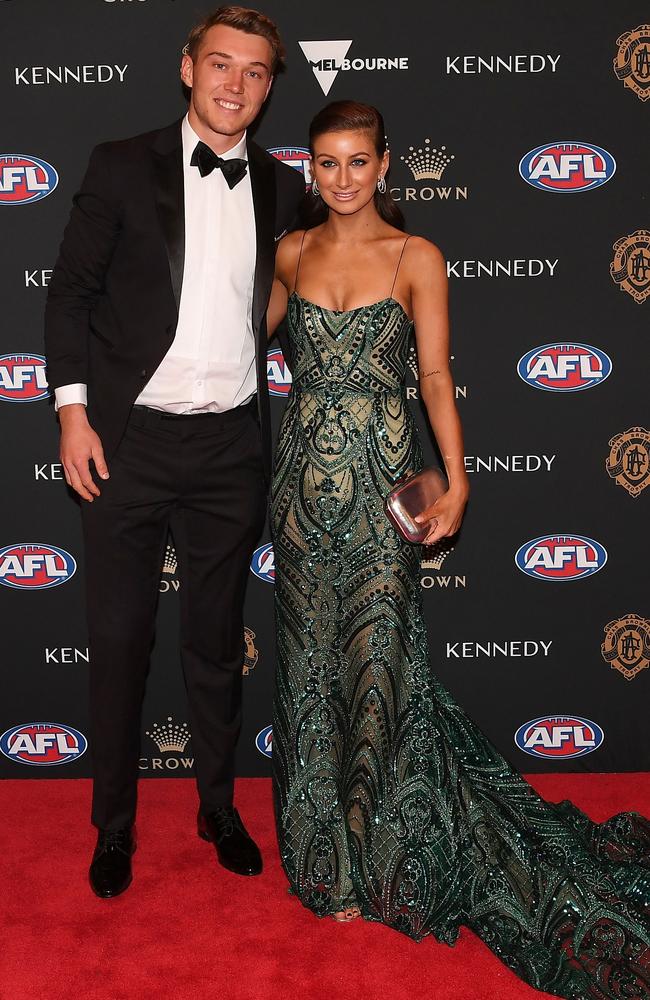 Patrick Cripps and Monnique Fontana. Picture: AAP Image/Julian Smith