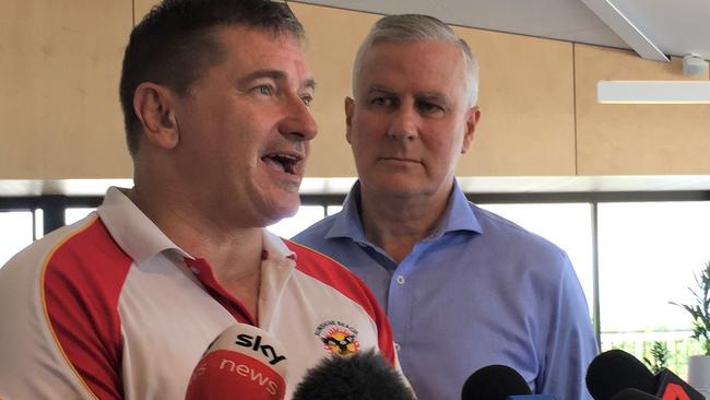 Member for Wide Bay Llew O'Brien and Deputy Prime Minister Michael McCormack. Photo: Caitlin Zerafa