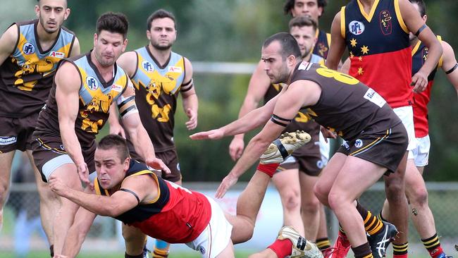 Thomastown does battle with Fitzroy Stars earlier this season. Picture: Mark Dadswell.