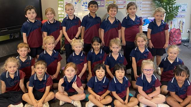 Genesis Christian College Prep White: Back row: Maxwell, Charlize, Flynn, Siddharth, Tomas, Kirra and Dion. Middle row: Remy, Mila, Lola, Riana, Willow, Julia and Adeline. Front row: Kartier, joseph, Fia, Esther, Elia, Brianna and Raeley. PHOTO: Penelope Pelecas