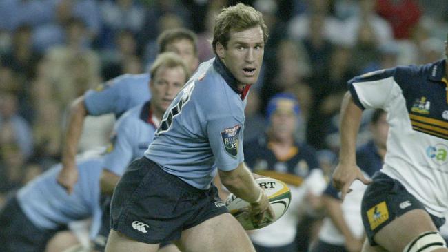 Shaun Berne in action for the Waratahs in 2004. Picture: Nick Wilson