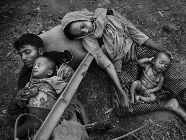 19 September - 2 November 2017 ‘Clearance operations’ against Rohingya Muslims in Myanmar conducted by the Burmese army led to hundreds of thousands of refugees fleeing into Bangladesh on foot or by boat. Many died in the attempt. In Bangladesh, refugees were housed in makeshift settlements. Picture: Kevin Frayer/Getty Images/World Press Photo