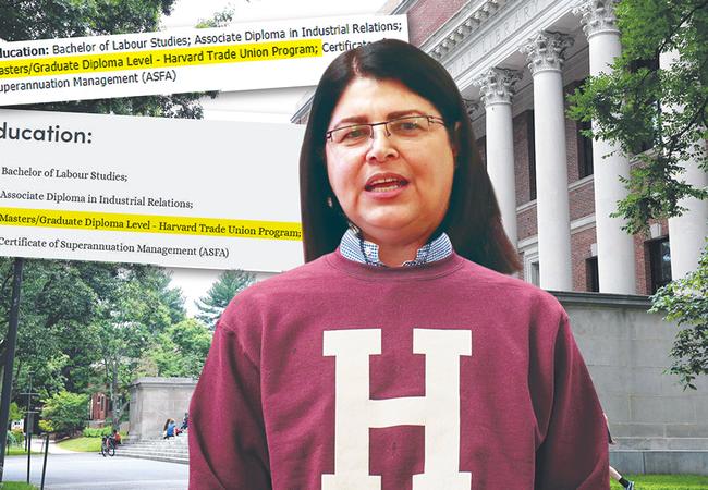 Education Minister Grace Grace has clarified her Harvard qualifications. (Image digitally altered)