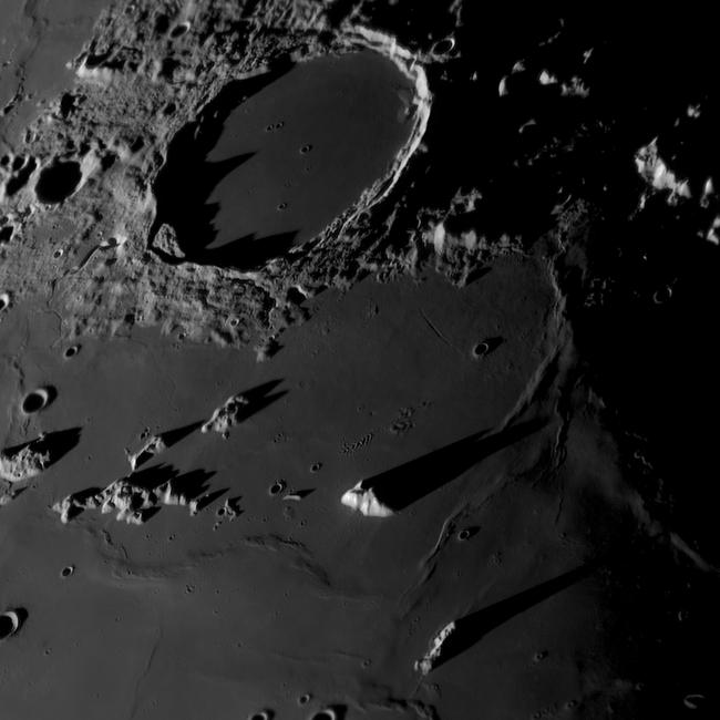 Sundown on the Terminator by Tom Williams. This image was runner-up in the Our Moon category. The Plato Crater is an almost perfectly circular crater that measures 109 km in diameter. This photograph was taken during a lunar sunset in the last quarter, when half of the Moon’s face is visible from Earth. Location: UK.