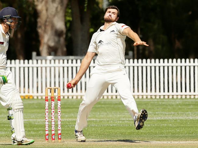 Penrith take on Northern District at Howell oval in Penrith in the NSW Premier Cricket first grade competition. Penrith bowler Ryan Smith