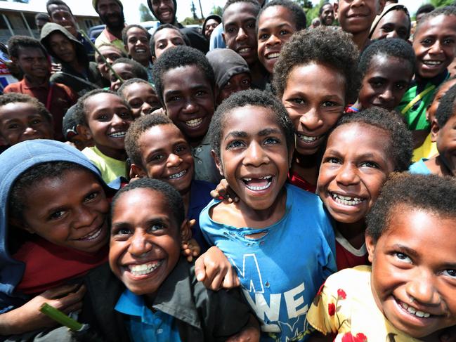 Excited children during the visit. Picture: Gary Ramage