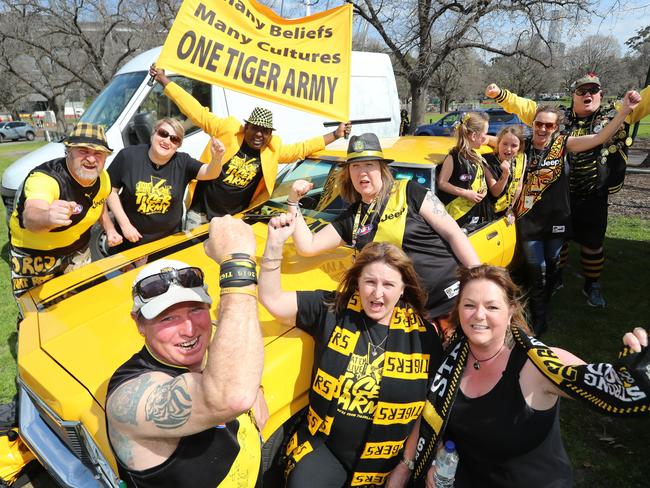 Tigers fans have shown up in full force early at the MCG. Picture: Alex Coppel.