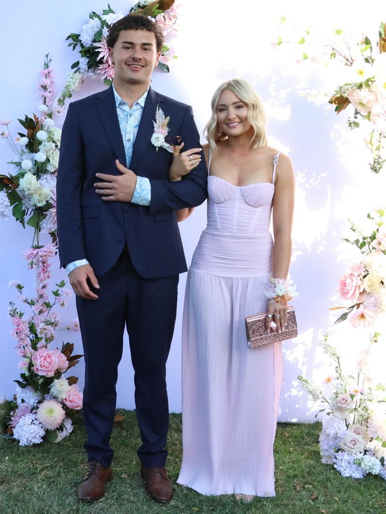 Dayna with formal partner at the 2024 St Ursula's College formal.