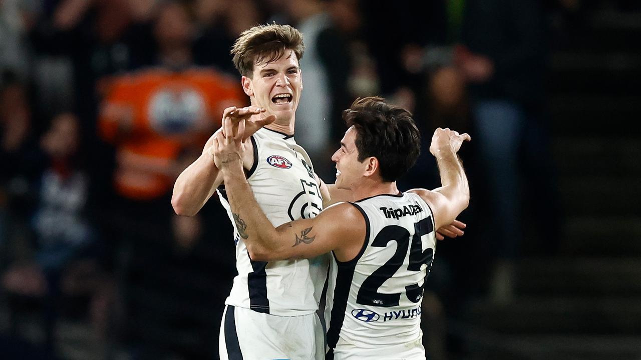 Paddy Dow (left) was traded to St Kilda. Picture: Michael Willson/Getty