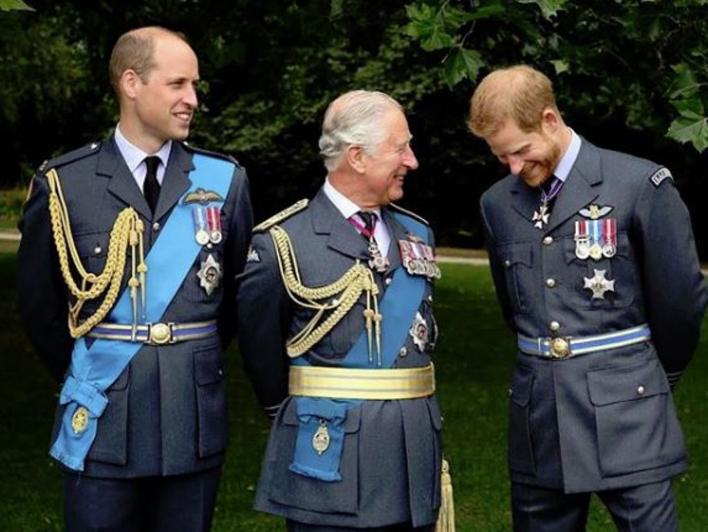 Prince Charles posted a Father’s Day pic with Harry and William. Picture: Instagram