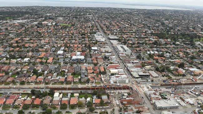 A bird’s eye view of Centre Rd, Bentleigh. Picture: Chris Eastman