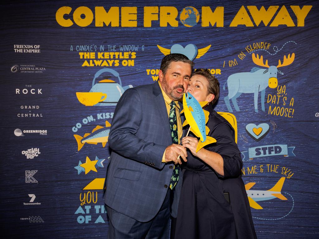 Tim and Sarah Panitz at the opening night function for The Empire's Come From Away at The Rock, Friday, March 14, 2025. Picture: Hey Media