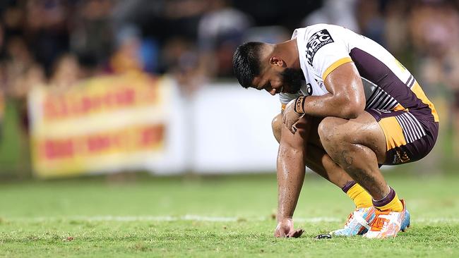 Payne Haas gave his all for the Broncos. Picture: Mark Kolbe/Getty Images