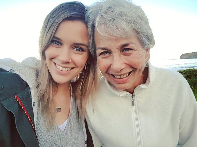 Television presenter and author Stephanie 'Hex' Bendixsen with her mother Wendy Bendixsen, who died of Alzheimer's disease in 2018. Picture: Supplied