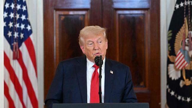 Peter Dutton has played down the influence US President Donald Trump will play on Saturday’s Australian election. Picture: Jim Watson / AFP