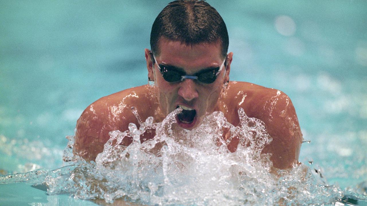 Matthew Dunn competing at the FINA World Championships in 1997. Picture: Getty Images