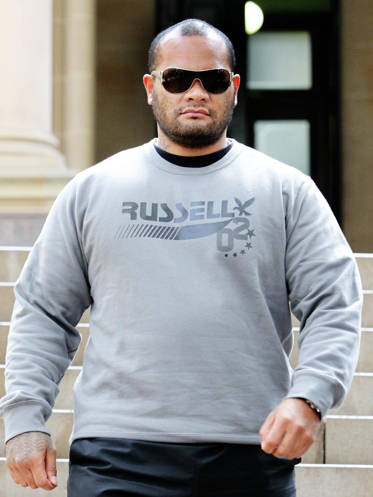 New Comanchero boss Daux Ngakuru leaving Central Local Court in Sydney after being accused of intimidating a police officer in Kings Cross 13/03/2010.