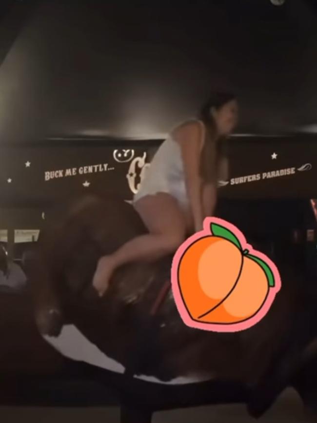 Dr Enomoto said she flew off the bull and hit a wall.