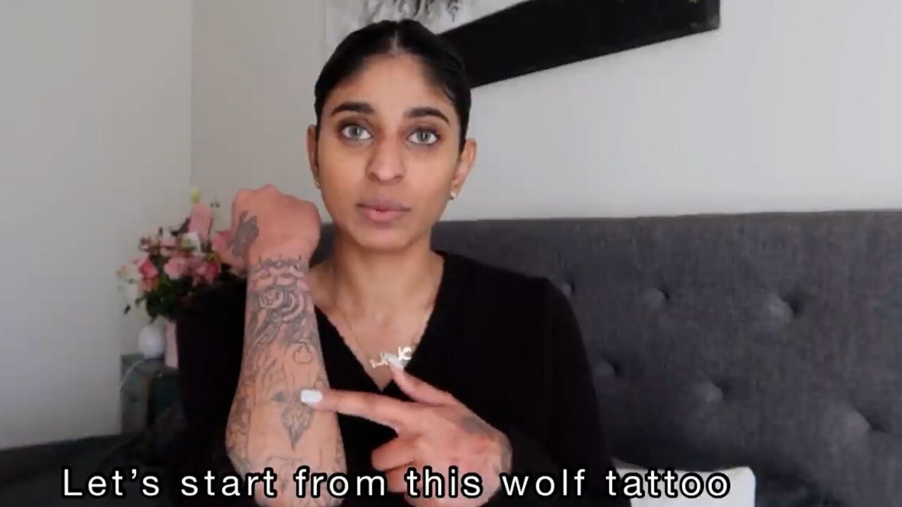 Melbourne-based TikToker and model Maziela Jorneo got her first tatt in her mid-teens, but not in Australia. Picture: Supplied