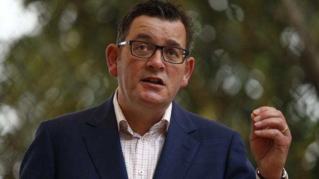 Premier Daniel Andrews said further restrictions will ease on Sunday. Picture: NCA NewsWire / Daniel Pockett