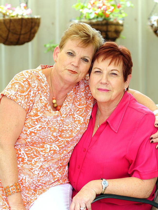 Daughters of murder victim Phyllis Harrison Julie Lane and Dianne Smoker. Picture: Mark Brake